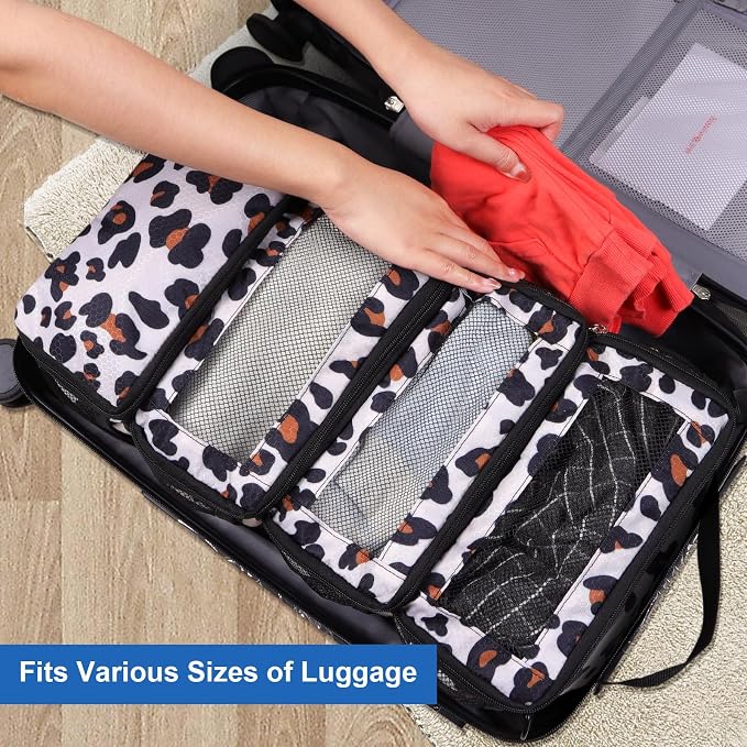 Olosar Suitcase Organizer, Travel Luggage Organizer Portable Hanging Travel Shelves Collapsible Hanging Packing Cubes for Carry on Suitcase - Image 2