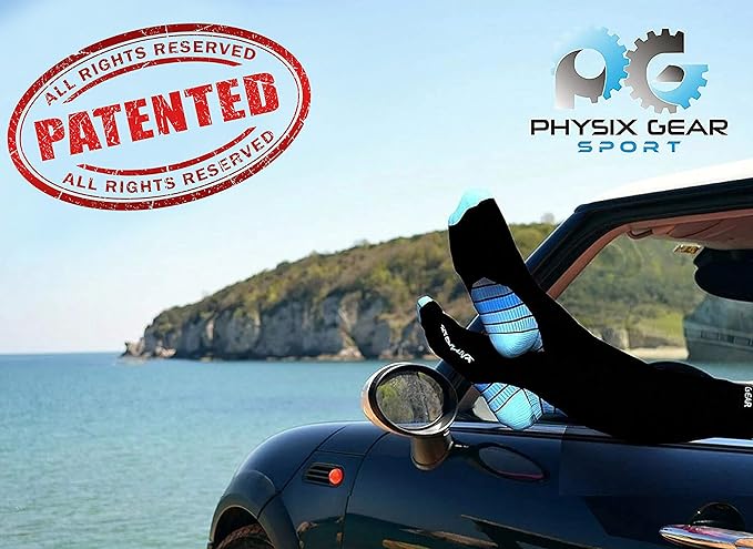 Physix Gear Compression Socks 20-30 mmHg - Men & Women - Running, Nurses, Shin Splints, Flight, Travel - Image 2