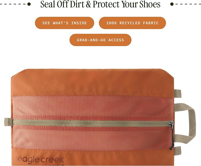 Eagle Creek Pack-It Reveal Shoe Sack - Breathable Shoe Storage Sack for Optimizing Luggage Space - Quick-Drying Material - Lightweight - Translucent Fabric - Washable - Ventilate - Image 2