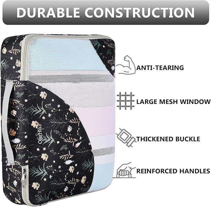 8 Set Packing Cubes for Travel, Gifts for Women Mom,Anti-Tearing Suitcase Organizer,OlarHike Vacation Essentials & Accessories for Cruise Ship - Image 5