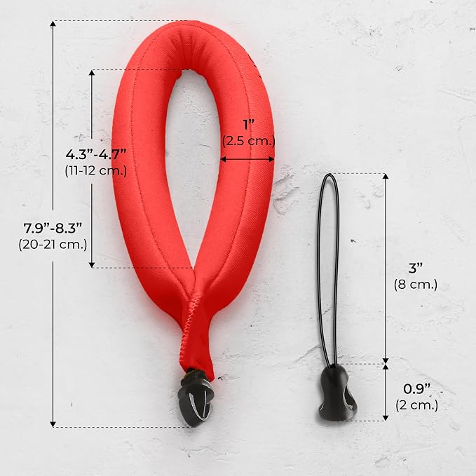 Floating Wrist Strap (2-pack) for Phone & Action Camera - Compatible with GoPro Hero 13, Insta360 X4, DJI Action 5 Pro, OM System TG-7, Kodak PixPro WPZ2 & iPhone - Red & Orange - Image 6