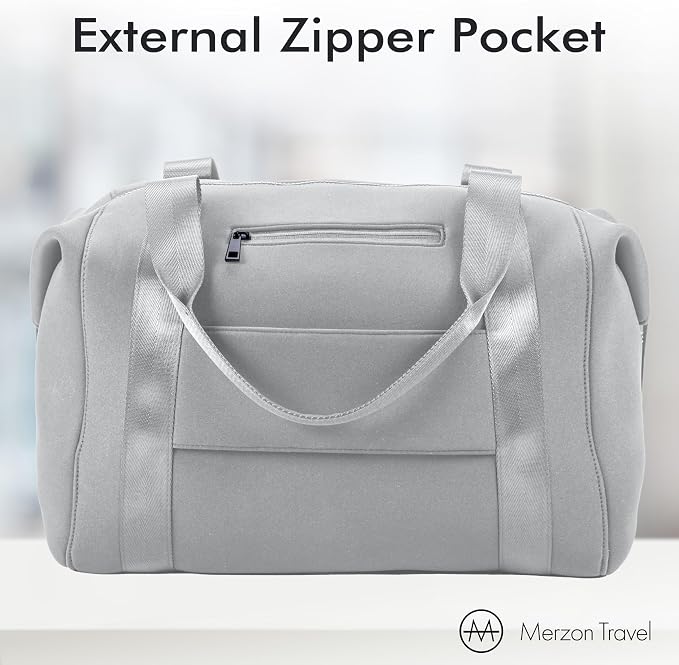 Tomorrow Duffle | 18L | NTB-714 Silver | Weekender Carry-On, Travel Bag, Trolley Sleeve, Sturdy Neoprene & Nylon, Personal Item, Fits Under Airline Seat, TSA Friendly - Image 6