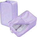 tianzong Travel Shoe Bag with Handle Holds 2 Pairs of Shoes, Shoe Packing Cubes for Travel (Purple, 2 Pack) by tianzong