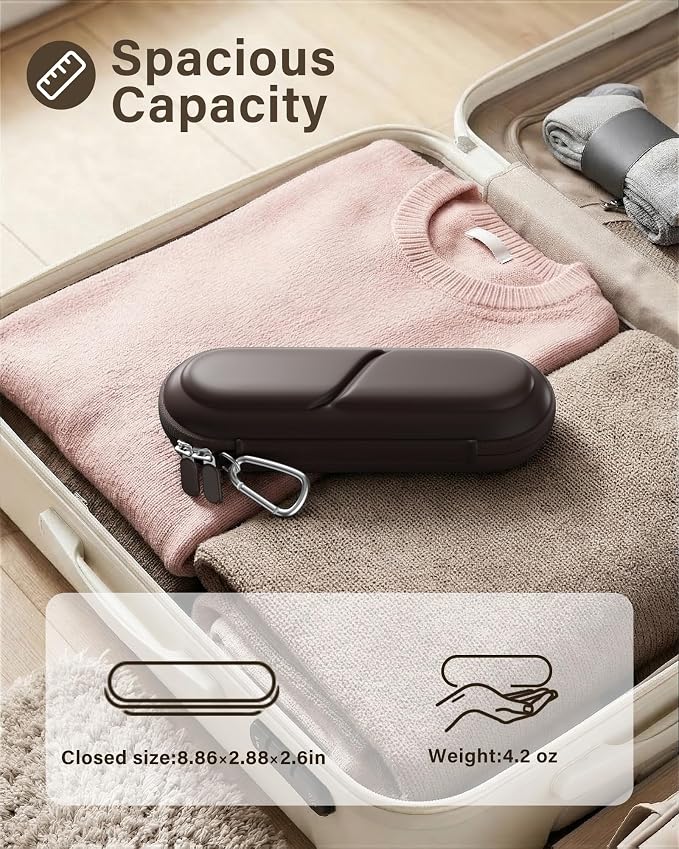 ProCase Toothbrush Travel Case for Oral-B/Oral-B Pro 1000 1500 5000 7000 7500 6000 9600/Philips Sonicare 4100 5100 1100 6100 5300 Oral-B iO Electric Toothbrush Portable Hard Container -Chocolate - Image 4