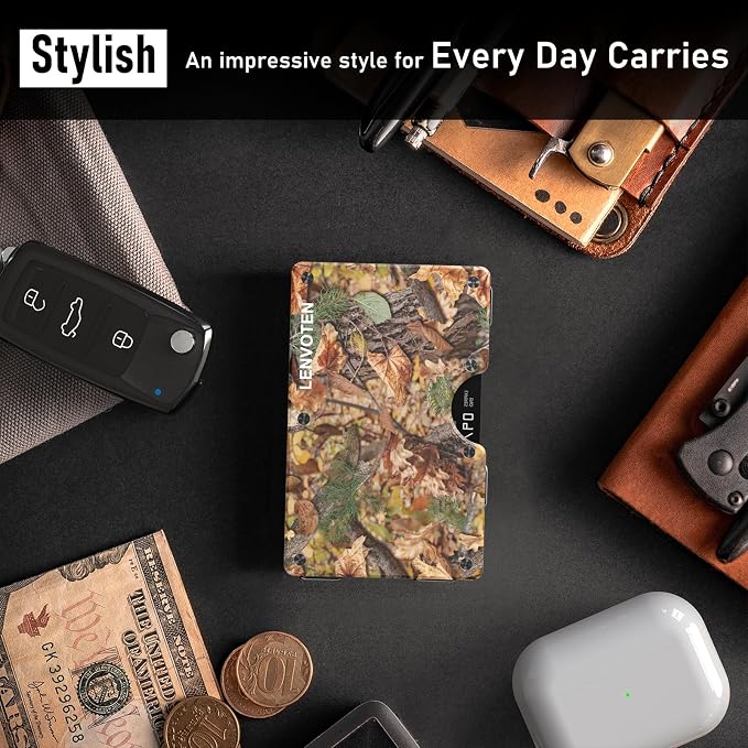 Lenvoten Upgraded Hinged Minimalist Wallet for Men, RFID Blocking Wallet | Slim Metal Aluminum, Credit Card Holder, Money Clip Holds 20 Cards, Premium Scratch-Resistant Finish, Ideal Gift for Men - Image 5