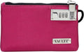 Vaultz Locking Accessories Pouch, 7 x 10 Inches, Berry Color | Zippered pouch secures cash and small accessories, portable 7 x 10 inch size, ideal for travel, bank or everyday storage use by Vaultz