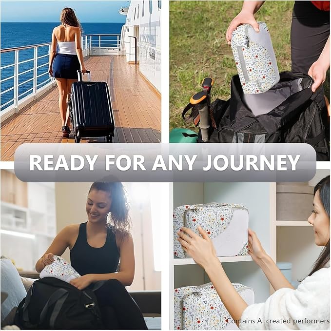 OlarHike 8 Set Packing Cubes for Travel,Gifts for Women Mom,Anti-Tearing Suitcase Organizer,with Over 1000 pcs Mesh Holes,Vacation Essentials & Accessories for Cruise Ship - Image 7