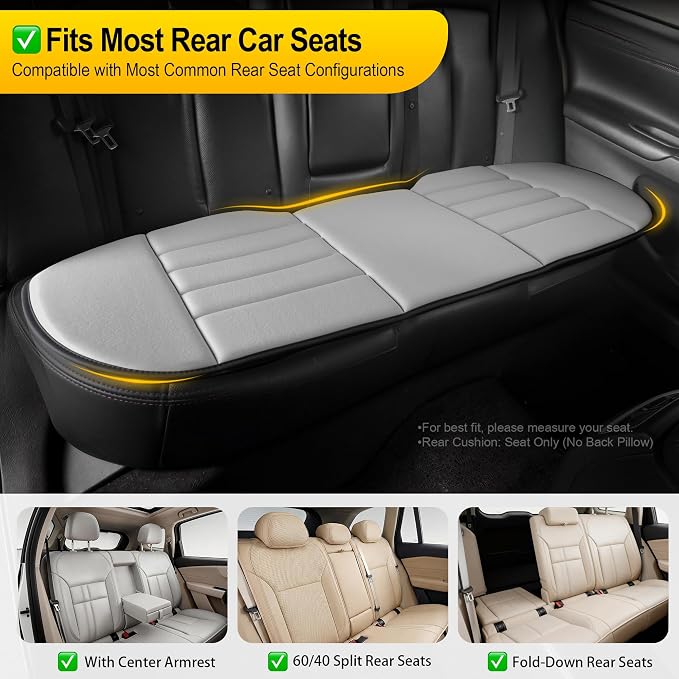 kingphenix 5-Piece Car Seat Cushion Set with Back Support | Memory Foam Car Cushion for Long Driving, Truck, Office Chair, Tailbone and Lower Back Support - Image 4