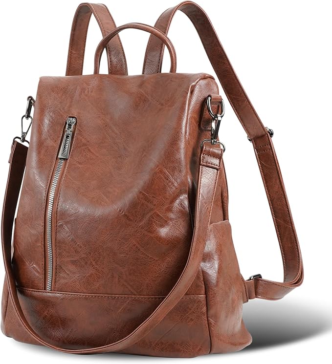 Women Backpack Purse PU Leather Anti-theft Casual Shoulder Bag Fashion Ladies Satchel Bags by Unknown