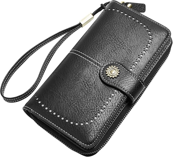 TFKGS Wallet for Women RFID Blocking Leather Large Capacity Card Holder Ladies Phone Clutch Travel Long Purse Wristlet | RFID Blocking - Image 7