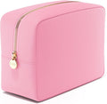 Embla Large Makeup Bag and Waterproof Nylon Travel Toiletry Bag, Large Capacity Cosmetic Zipper Pouch, Light Pink by Embla
