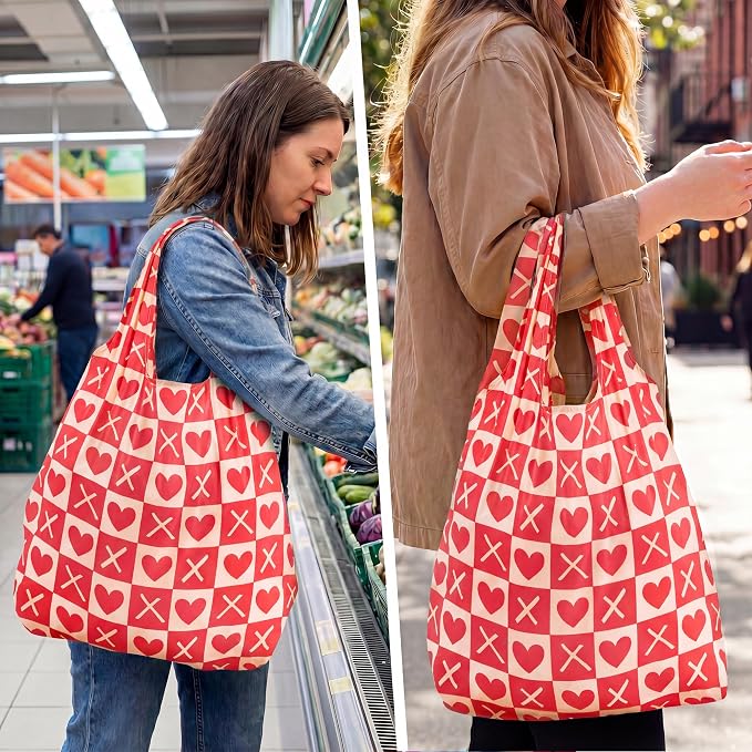 Stelle Lightweight Reusable Grocery Bag with Handles Ripstop Nylon Foldable Tote Shopping Bags for Travel and Groceries - Image 7