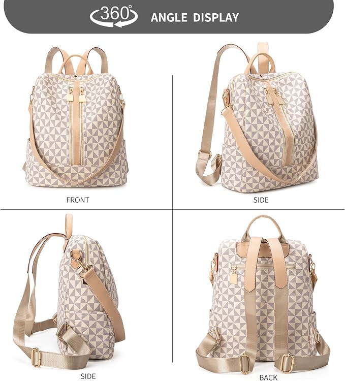 Womens Backpack Purse Leather Anti-theft Large Fashion Designer Travel Backpack Bag Men's Backpack Shoulder Bags - Image 6