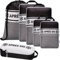Apres Ski Compression Packing Cubes for Travel 6PC Set, Suitcase Organizer & Space Saver Bags for Luggage with Drawstring Backpack, Apres Ski Bags by Unknown