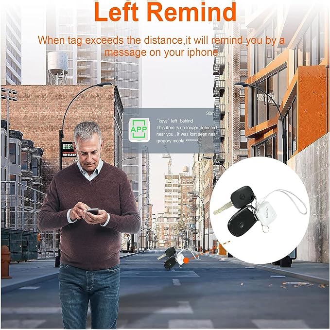 Air Tracker Tag 4 Pack Bluetooth Luggage Tracker tag Locator Works with Apple Find My,Smart Tracker for Suitcase, Bag, Backpack, Wallet,Replaceable Battery Smart tag Item Finder - Image 5