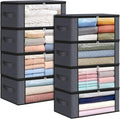 35L Closet Organizers, Foldable Under Bed Storage Containers | Storage Bags with Zippers,Window and Handles for Organizing Bedroom, Closet, Clothing,Organization with Handle by Fabtotes
