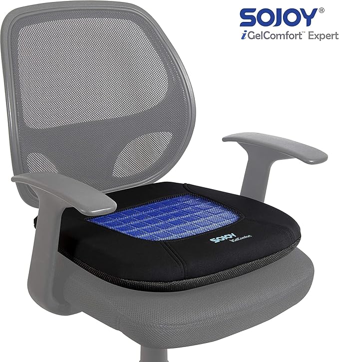 iGelComfort Gel Car Seat Cushion for Long Time Sitting Portable Bleacher Stadium Seat Cushion with Strap Memory Foam Cushion for Office,Car,Stadium - Image 5