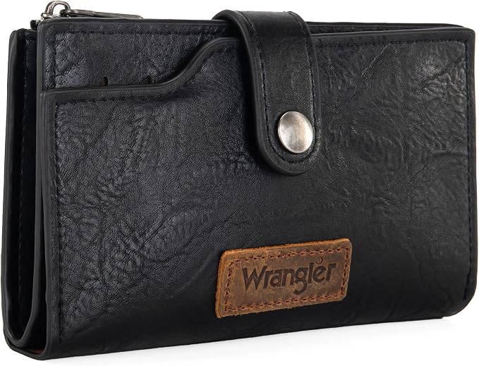 Wrangler Wallet for Women Bifold Card Holder with Zipper and ID Window - Image 5