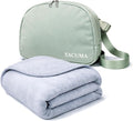 Travel Blanket Airplane, Soft 40" x 60" Flannel Travel Blanket, Lightweight Compact Blanket for Flights, Car Trips, Home & Office, Includes Carrying Pouch, Grey by Unknown
