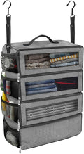 Olosar Suitcase Organizer, Travel Luggage Organizer Portable Hanging Travel Shelves Collapsible Hanging Packing Cubes for Carry on Suitcase by Unknown