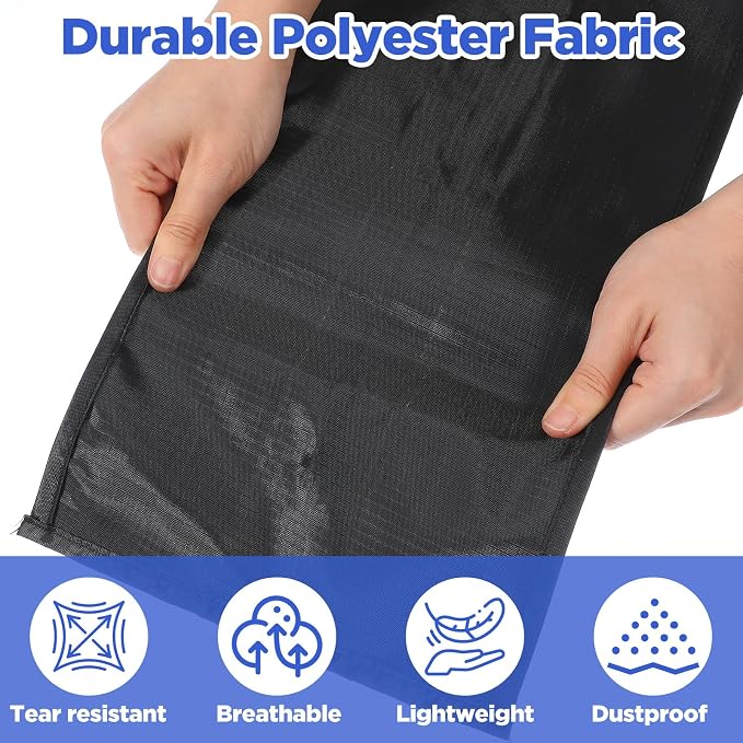 12 Pack Waterproof Shoe Bags for Travel, Portable Shoes Organizer with Zipper, Black and Grey Shoe Pouches for Men and Women - Image 4