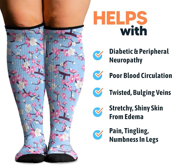 Viasox Compression Socks for Women and Men, Knee High Socks 12-15 mmhg Circulation Support for Flight, Travel, Daily - Image 5