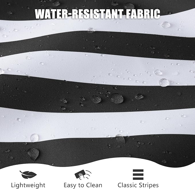 KALIDI Beach Tote Bag Women Large Waterproof Sandproof Shoulder Handbags | Foldable Grocery Bag Striped Pool Bag Lightweight Travel Purse for Picnic Travel Vacation Casual Errands Everyday Daily - Image 6