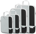Percover Compression Packing Cubes for Travel, 4-Piece Structured Compression Organizer Set with Label Pockets for Carry-On & Checked Luggage, Black by Unknown