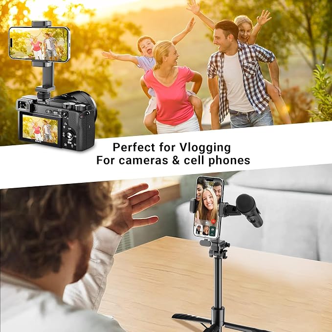 Phone Tripod Mount, Camera Hot & Cold Shoe Holder for iPhone Andriod | Camera Hot 2 Cold Shoe Phone Mount Compatible for iPhone Android Sony Canon DJI Ronin S/SC Zhiyun Gimbals - Image 7