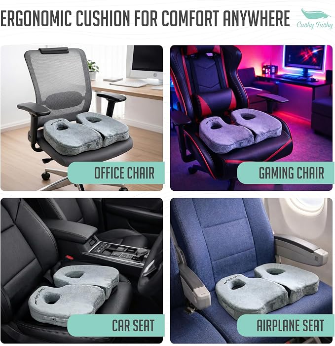 Premium Foldable Piriformis Seat Cushion - Piriformis Pain and Sciatic Pain Relief Cushion - for Home & Office Use, Perfect for Travel or Driving - Image 6