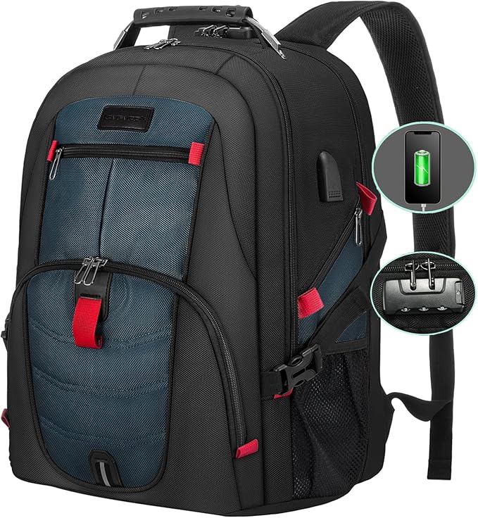 LOVEVOOK Large Laptop Backpack for Men,18.4Inch Heavy Duty Travel Backpack | TSA-Friendly with Anti-Theft,Carry On Flight Approved,College Work Bookbag,Water Resistant Business Backpack for Men Women by LOVEVOOK