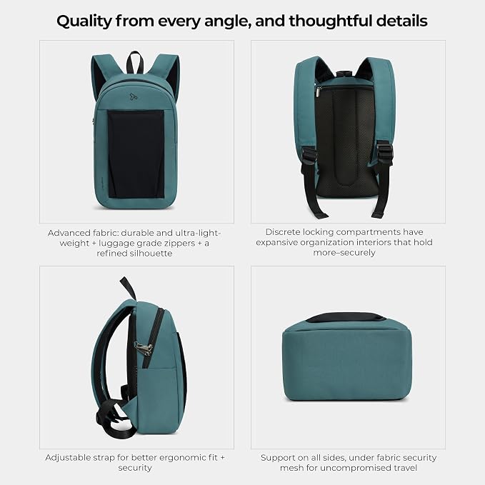 Travelon Anti-Theft The Voyages Small Backpack with XL Water Bottle Pocket - Image 5