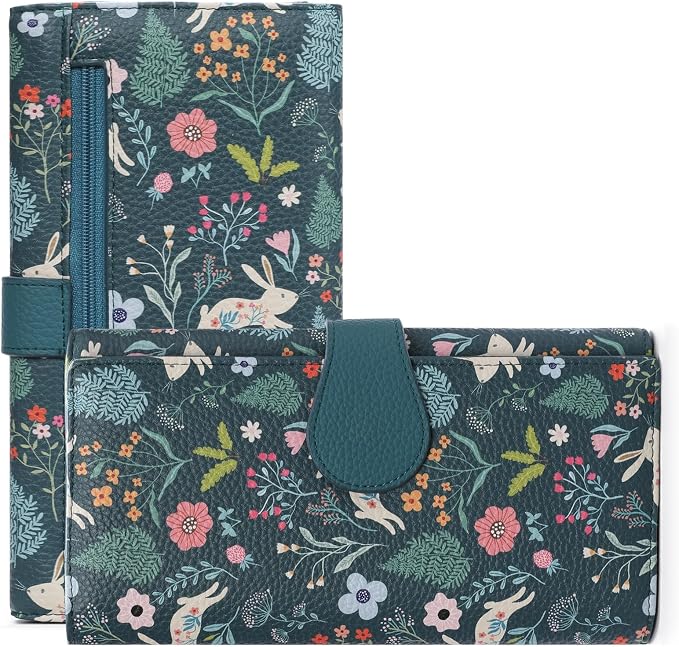 GOIACII Women's Wallet RFID Blocking Large Capacity Card Holder Ladies Phone Clutch Travel Long Purse Rabbit Print by GOIACII