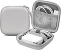 Small Travel Carrying Storage Case, 4.4"x4.4" Charger Organizer, Pouch compatible with MacBook Power Adapter, Laptop Accessories Cables, Cords, USB Drives, Earphones | Portable travel pouch, holds MacBook power adapter, cables, USB drives, earphones an... by HOMEGYMFREE