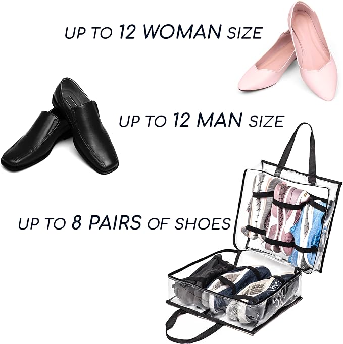 Shoe Travel Bag for Shoes - Travel Shoe Organizer - Portable Luggage Shoes Carrier Sneaker Bag - Shoe Storage Case - Image 4