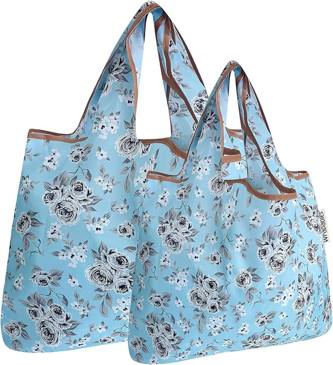 allydrew Large Foldable Tote Nylon Reusable Grocery Bags by allydrew