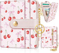 Jogjam Cute Coquette Bow Rfid Women Wallet, Small Slim Credit Card Holder | PU Leather Bifold Cash Zipper Coin Pocket ID Window, for Female Ladies Teen Girls Girly Gifts by Jogjam