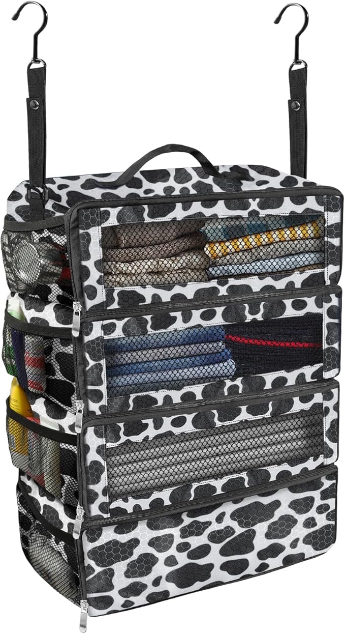 Olosar Suitcase Organizer, Travel Luggage Organizer Portable Hanging Travel Shelves Collapsible Hanging Packing Cubes for Carry on Suitcase by Unknown