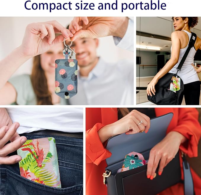 HIQU and HIST 6 Pcs Reusable Shopping Bags, Foldable Grocery Bags in Pocket, Eco-friendly Travel Recycle Shopping Bags,Waterproof and Machine Washable, for Daily Shopping Supplies load - Image 2