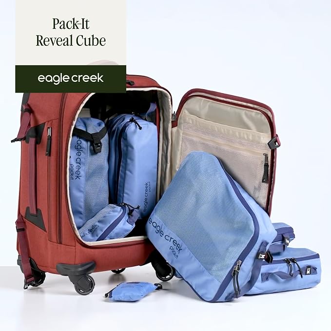 Eagle Creek Pack-It Reveal Cube Set, XS/S/M, Storm Grey | Packing Cubes for Compartmentalizing Luggage, Durable, Ultra-Lightweight, Breathable, Easy Grab Zipper, Mesh Windows - Image 7