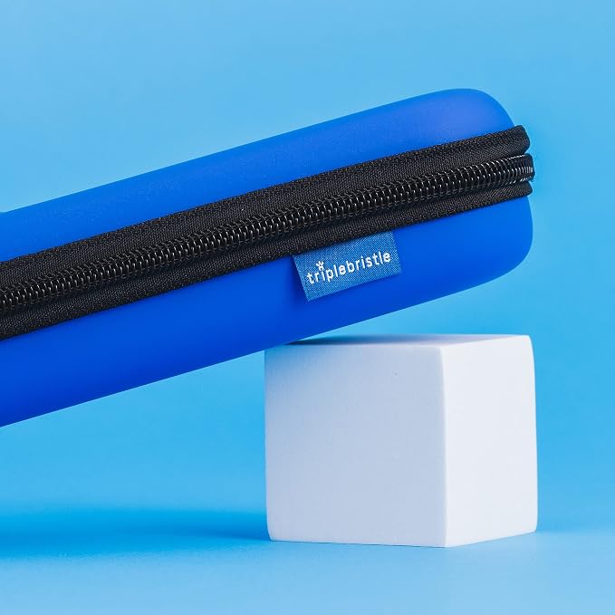 Sonic Toothbrush Travel Case, BLUE | Portable, Breathable & Hard Protection for Traveling, Camping, Office or Purse, Mesh Pocket for Accessories - Image 4