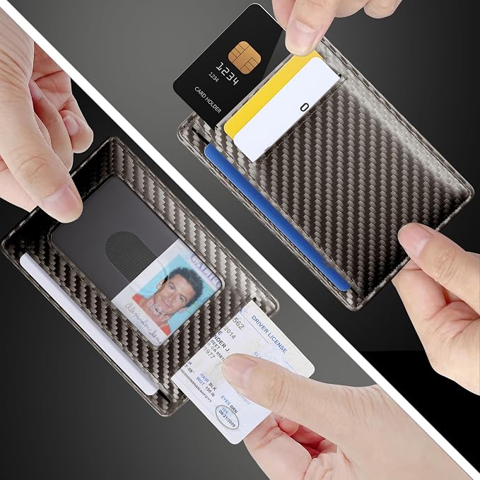 Travelambo Slim Minimalist Wallet for Men, RFID Blocking Credit Card Holder, Front Pocket ID Card Case, Gifts for Men, Husband, Boyfriend, Teenage - Image 9
