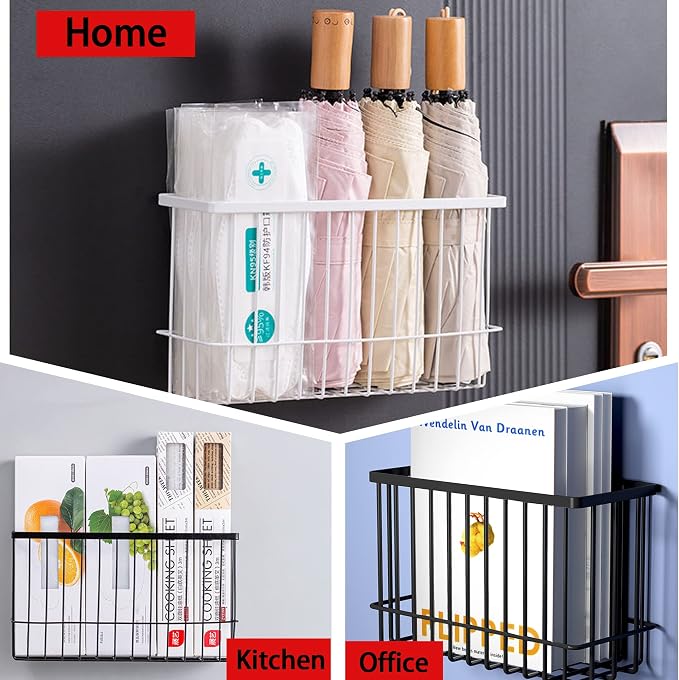 Magnetic Shelf Fridge Basket Bin for Whiteboard Washer Dryer Locker Cabinet | No Drilling Or Tools Needed, Reusable Magnet Organizer Classroom Office Home Kitchen Laundry Storage Rack Container Holder - Image 6