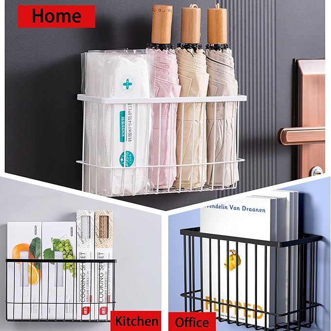 Magnetic Shelf Fridge Basket Bin for Whiteboard Washer Dryer Locker Cabinet | No Drilling Or Tools Needed, Reusable Magnet Organizer Classroom Office Home Kitchen Laundry Storage Rack Container Holder - Image 6