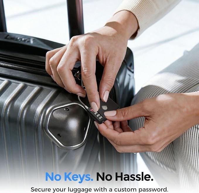 MiLi Smart TSA Luggage Lock with Bluetooth Tracker Anti-Lost Design | Works with Android Google Find Hub & Apple Find My, Smart Travel Lock, Replaceable Battery, Metal Design - Image 6