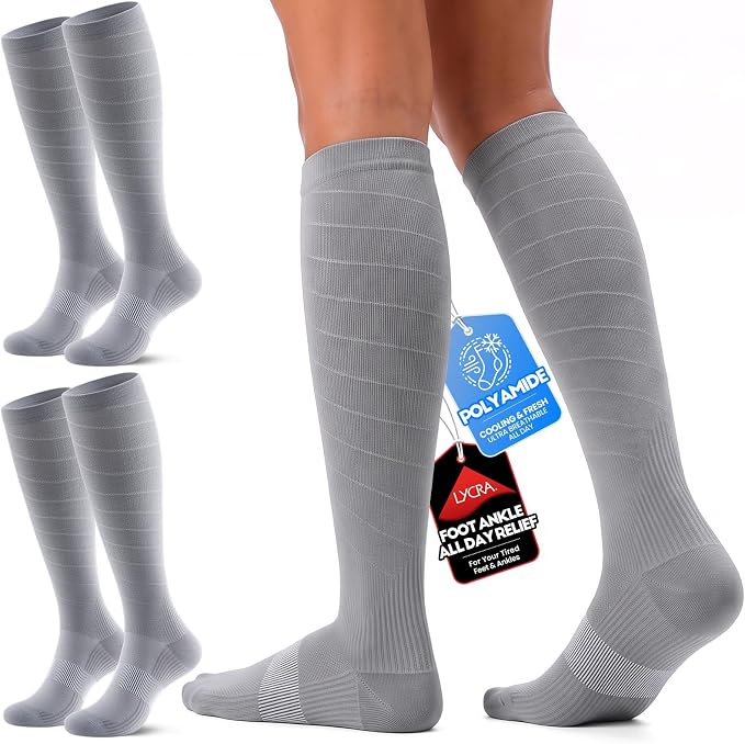 RUIXUE Compression Socks Women Men, All-Day Comfort 20-30mmHg Circulation Support for Nurse Travel Flying Daily Running Sports Use - Image 2