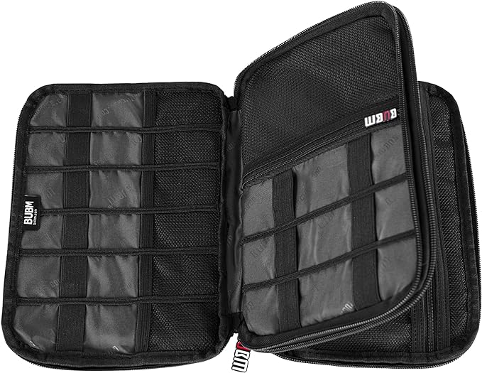 BUBM Double Layer Electronic Accessories Organizer, Travel Gadget Bag for Cables, USB Flash Drive, Plug and More, Perfect Size Fits for iPad Mini (Medium, Black) | Travel Gadget Bag for Cables, USB Flash Drive, Plug and More, Perfect Size Fits for iPad... - Image 2
