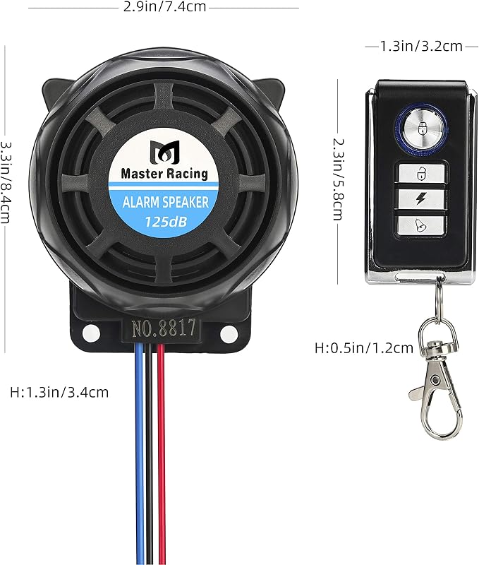 Motorcycle Alarm System Security Anti Theft Prevention, Bike Alarms for Ebikes, Scooter Alarm, Alarma para Motocicleta, Super Sensitive Motorcycle Alarm with 2pcs Remote - Image 7