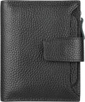 Small Compact Women Wallet RFID Blocking Genuine Leather Bifold Purse with ID Windows by Lavemi