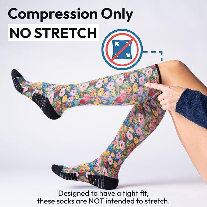 Viasox Compression Socks for Women and Men, Knee High Socks 12-15 mmhg Circulation Support for Flight, Travel, Daily - Image 4